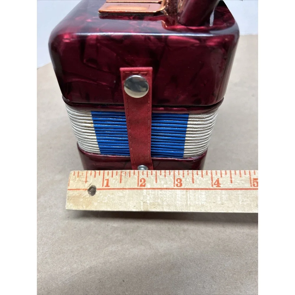 Schylling Red Marble Accordion Childs Musical Toy Instrument Squeeze Box Works!